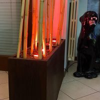 METALG_Complemento arredo design_metallo_vaso canne bamboo_effetto ruggine graffiato_industrial_1